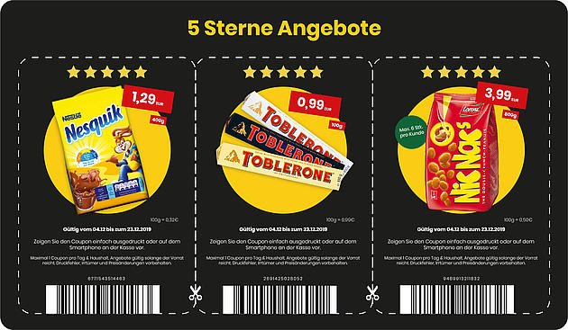 Die aktuellen 5 Sterne Angebote im Købmandsgården - Ihrem Grenzhandel in Flensburg und Süderlügum
